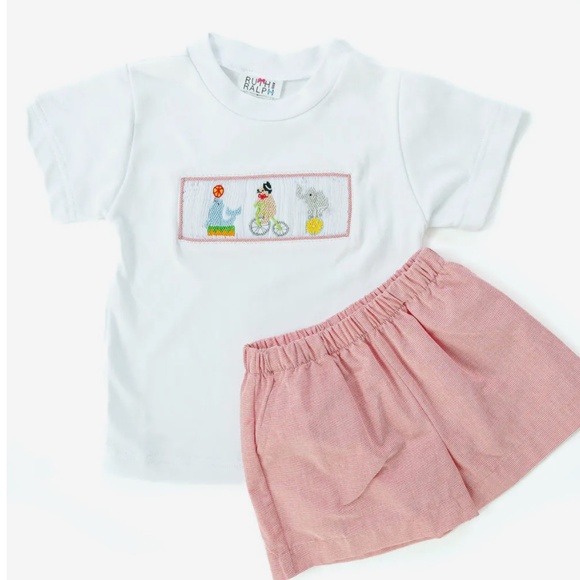 Ruth and Ralph Circus Smocked Set Boys Sz 6 NWOT - Picture 1 of 4